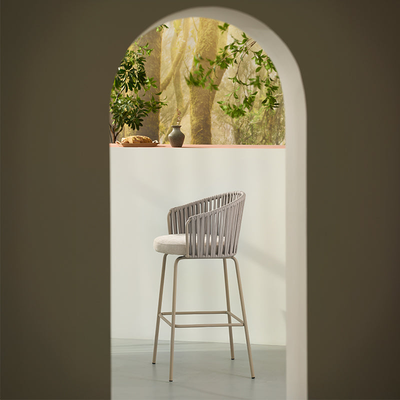 Tabouret de Bar Louisa [Lot de 2] [Tissu en lin] [65 cm]