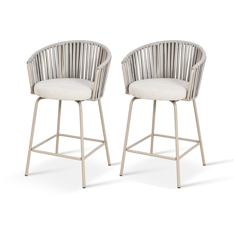 Tabouret de Bar Louisa [Lot de 2] [Tissu en lin] [65 cm]