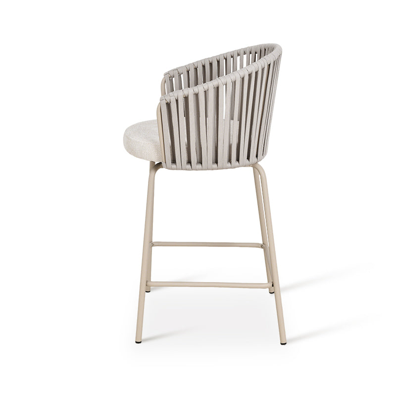 Tabouret de Bar Louisa [Lot de 2] [Tissu en lin] [65 cm]