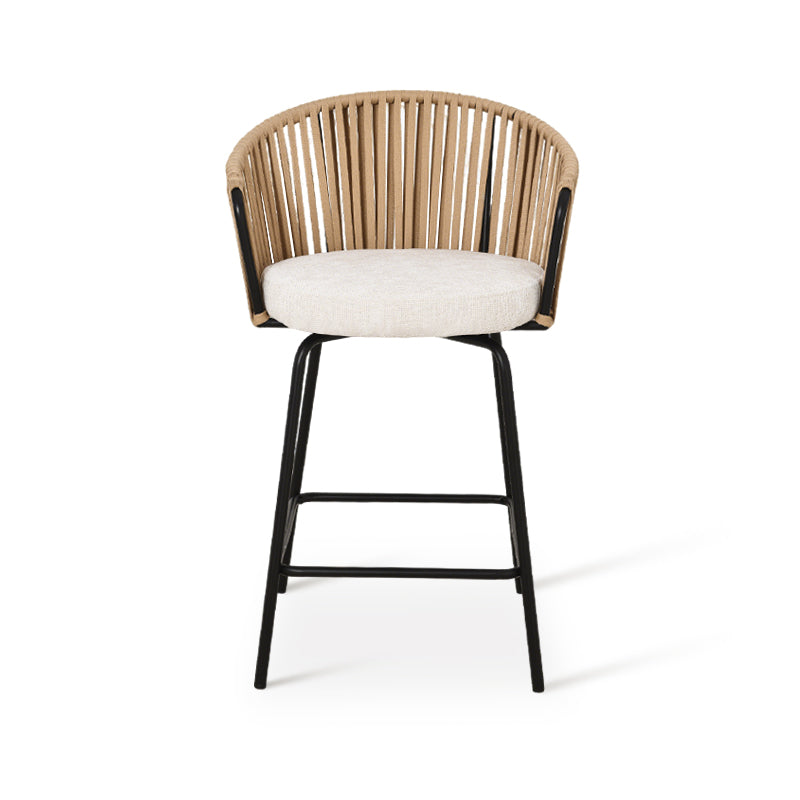 Tabouret de Bar Louisa [Lot de 2] [Tissu en lin] [65 cm]