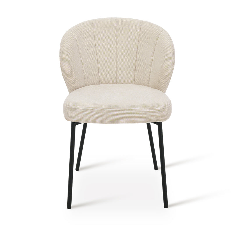 Chaise de salle à manger Seraphina [Chenille][Tissu effet lin][Lot de 2]