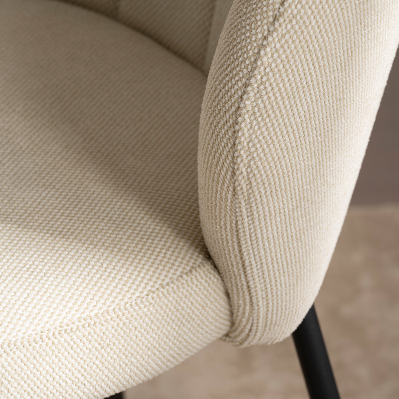 Chaise de salle à manger Seraphina [Chenille][Tissu effet lin][Lot de 2]