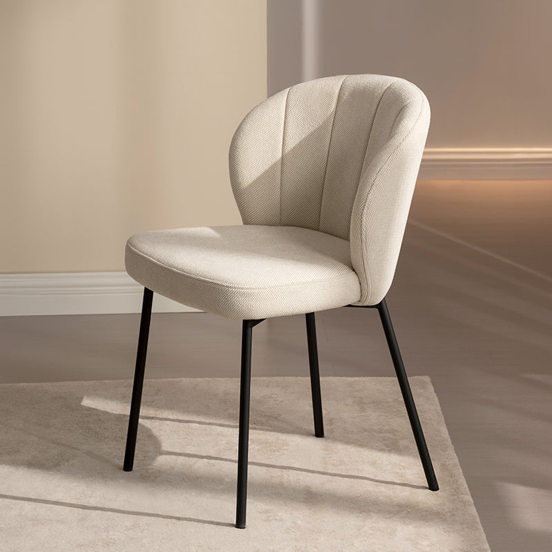 Chaise de salle à manger Seraphina [Chenille][Tissu effet lin][Lot de 2]