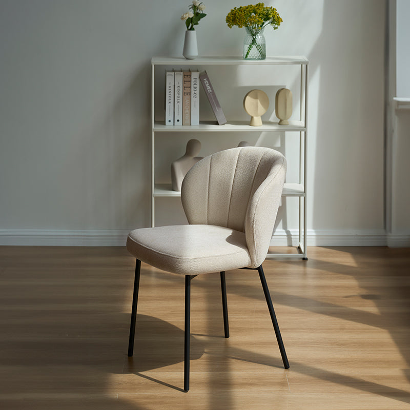 Chaise de salle à manger Seraphina [Chenille][Tissu effet lin][Lot de 2]