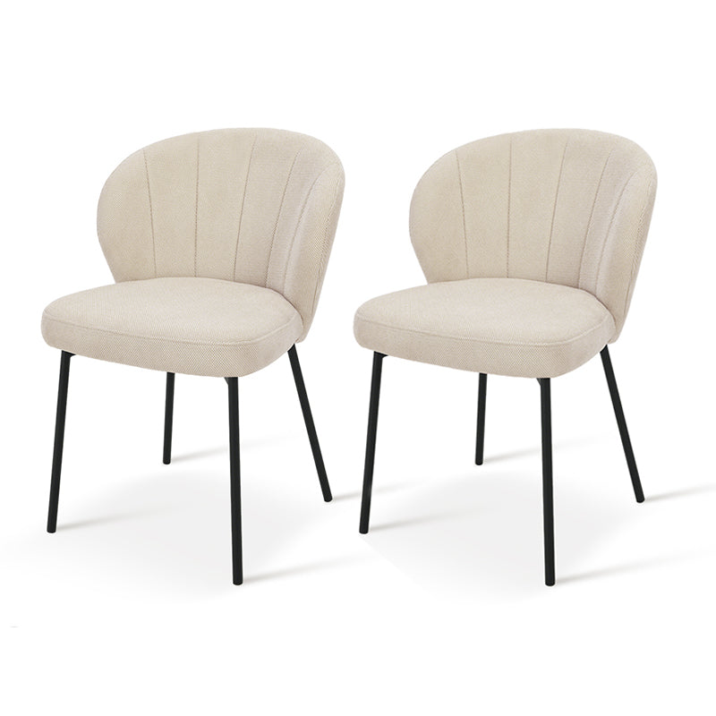 Chaise de salle à manger Seraphina [Chenille][Tissu effet lin][Lot de 2]
