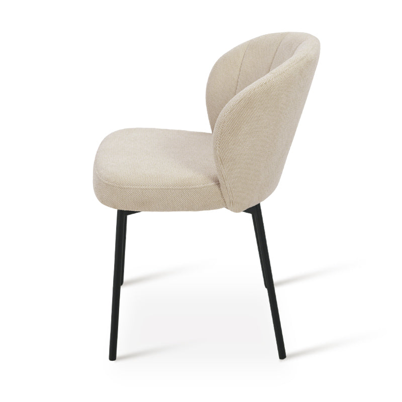 Chaise de salle à manger Seraphina [Chenille][Tissu effet lin][Lot de 2]