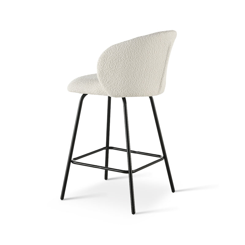 Tabouret de Bar Yasin [Lot de 2] [Tissu Bouclette] [65 cm]