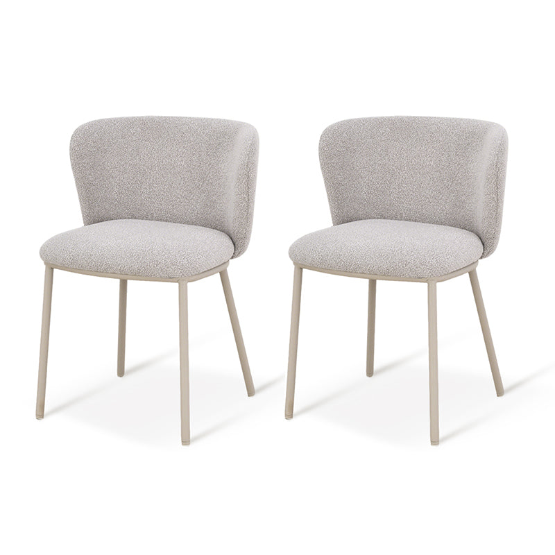 Chaise de Salle à Manger Karin [Lot de 2] [Bouclé]
