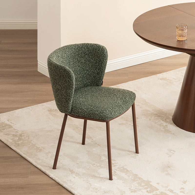 Chaise de Salle à Manger Karin [Lot de 2] [Bouclé]
