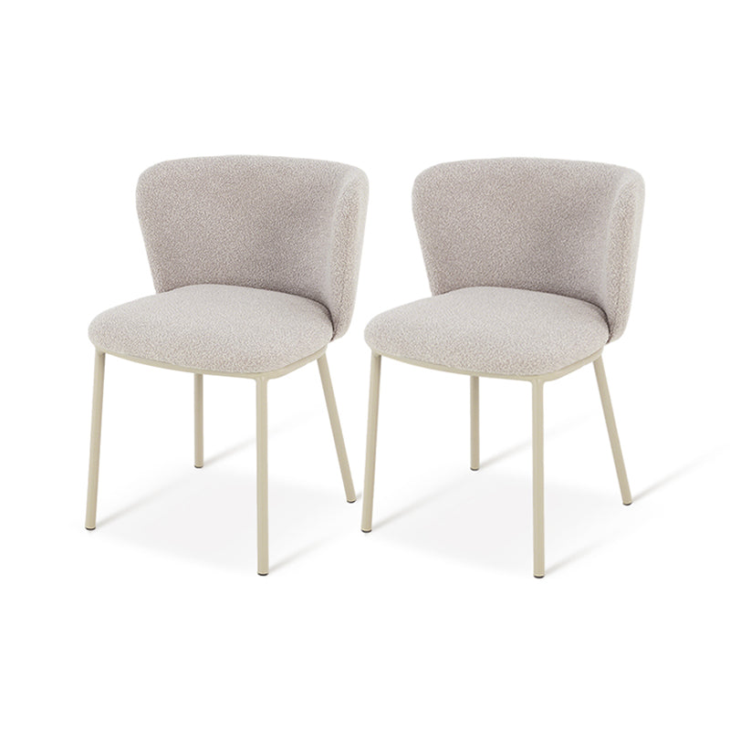 Chaise de Salle à Manger Karin [Lot de 2] [Tissu Bouclette]