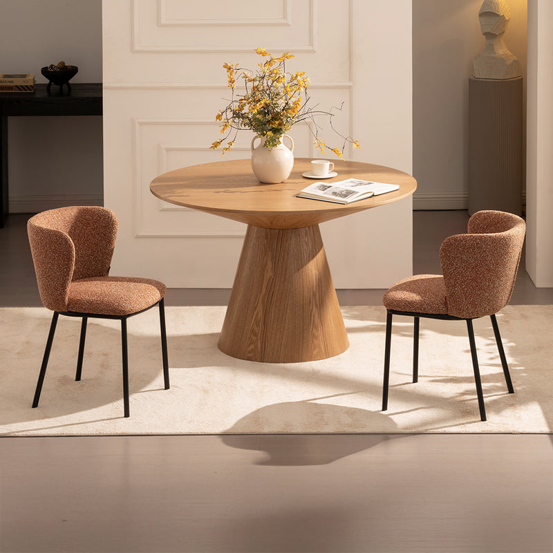 Chaise de Salle à Manger Karin [Lot de 2] [Bouclé]