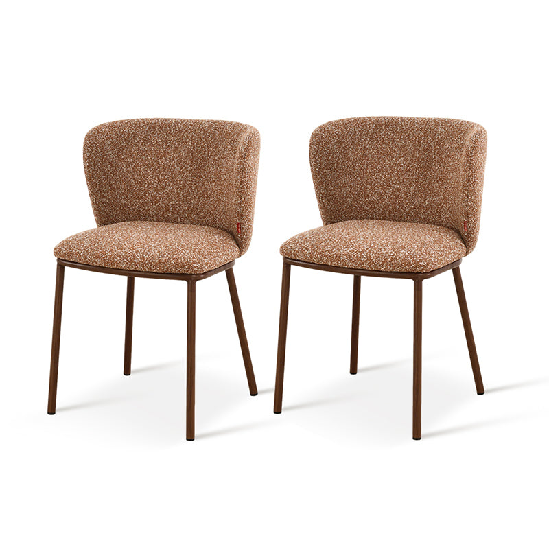 Chaise de Salle à Manger Karin [Lot de 2] [Bouclé]