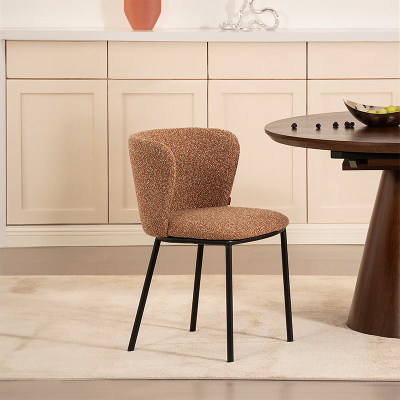 Chaise de Salle à Manger Karin [Lot de 2] [Bouclé]