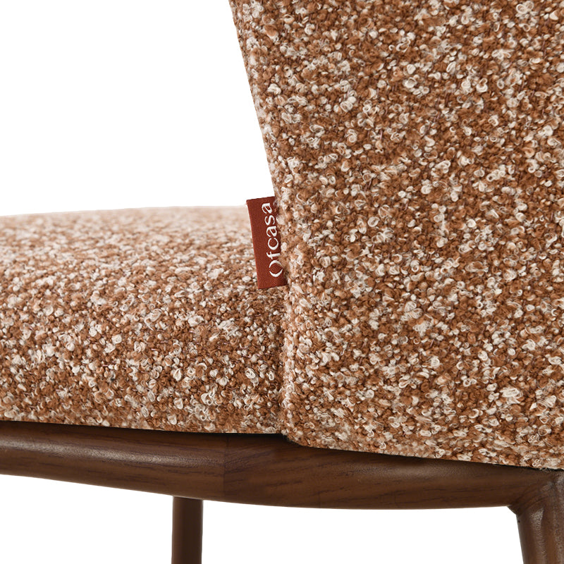 Chaise de Salle à Manger Karin [Lot de 2] [Bouclé]