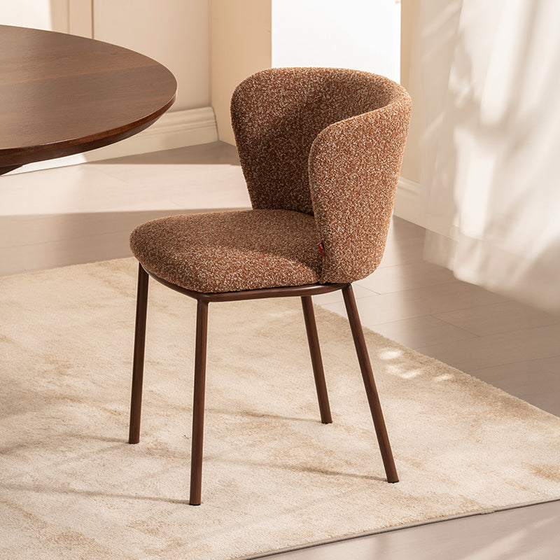 Chaise de Salle à Manger Karin [Lot de 2] [Bouclé]