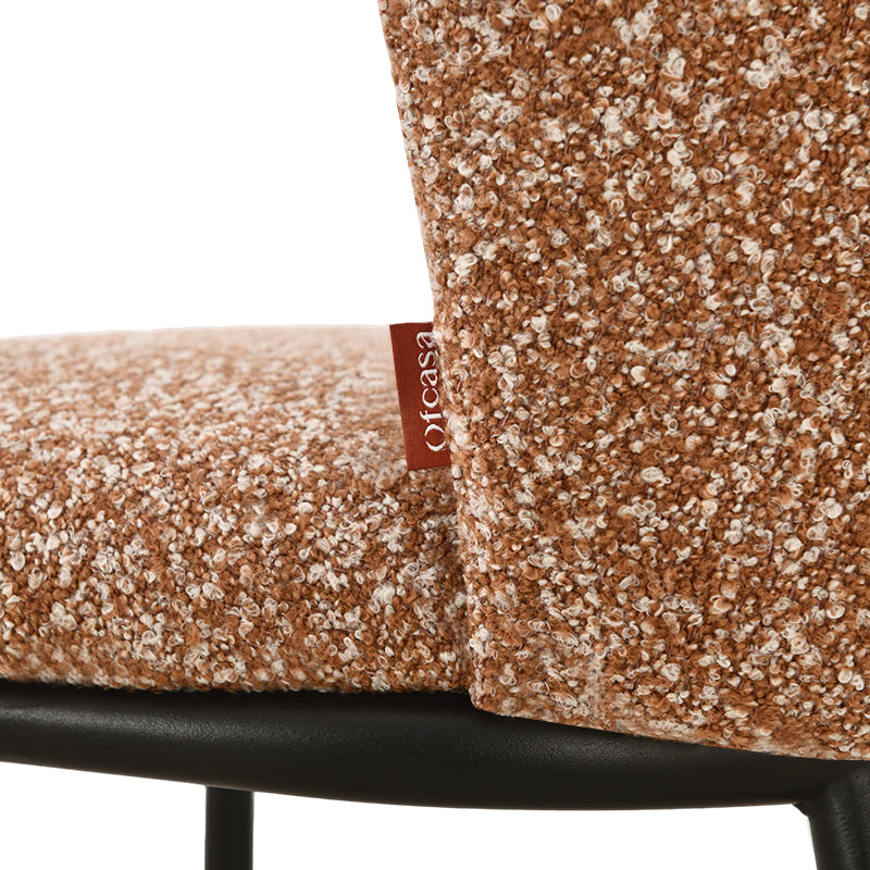 Chaise de Salle à Manger Karin [Lot de 2] [Bouclé]