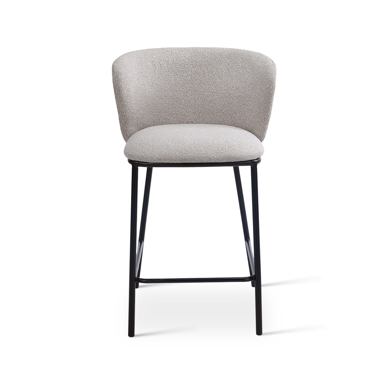 Tabouret de Bar Karin [Lot de 2] [Tissu Bouclette] [65 cm]