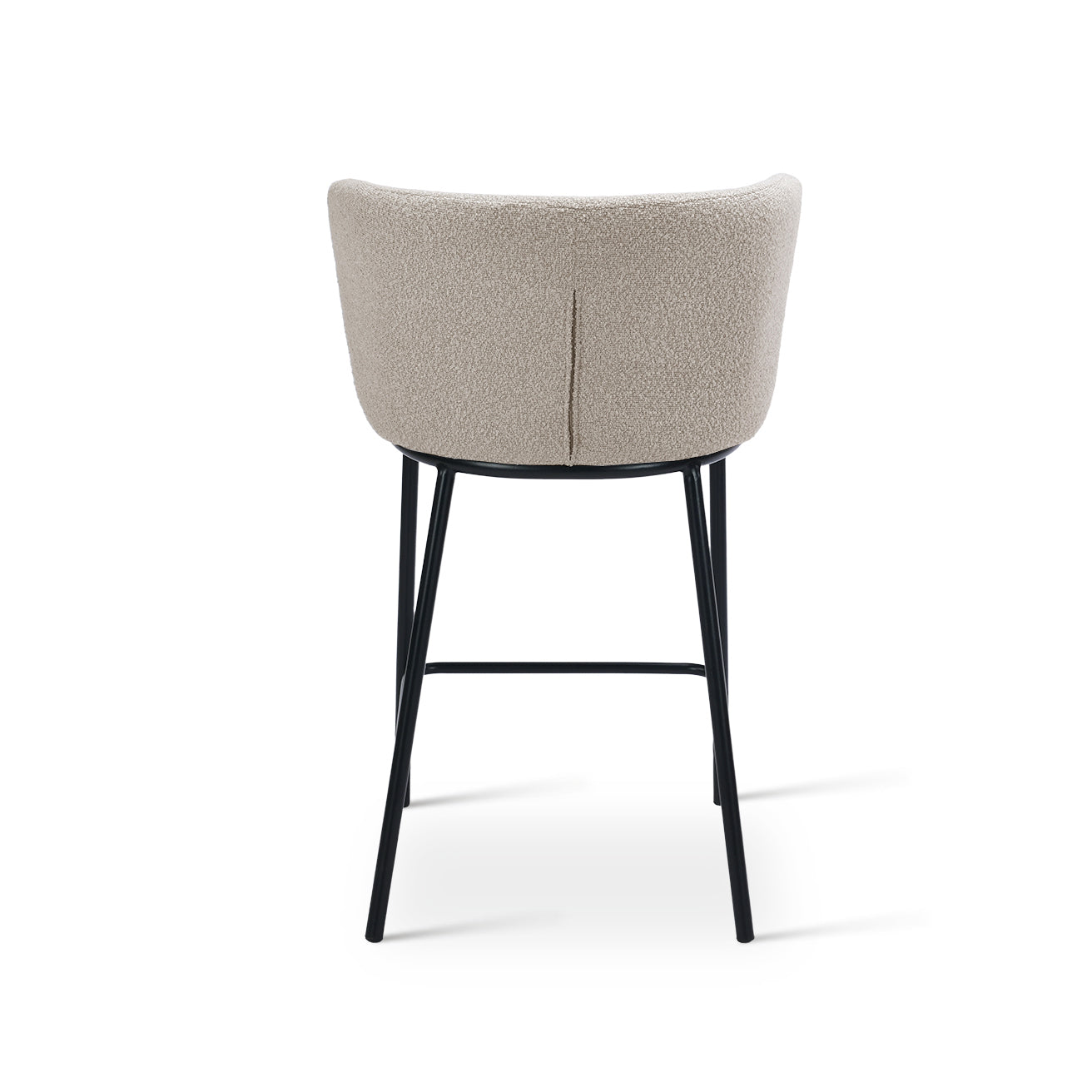 Tabouret de Bar Karin [Lot de 2] [Tissu Bouclette] [65 cm]