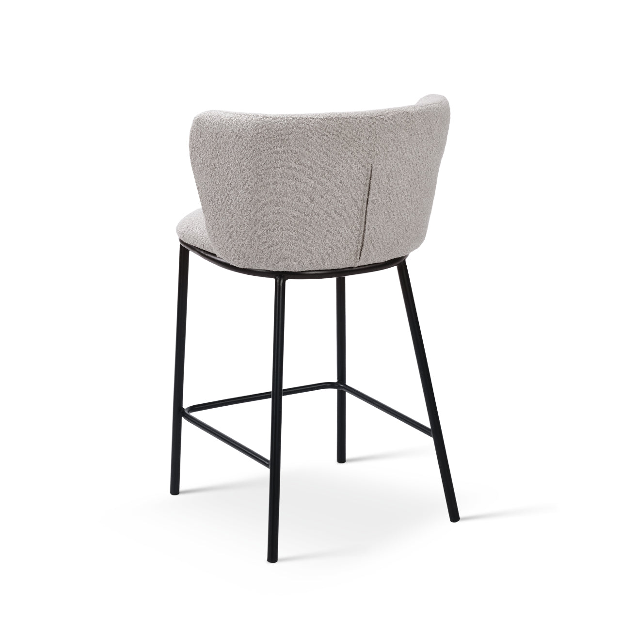 Tabouret de Bar Karin [Lot de 2] [Tissu Bouclette] [65 cm]