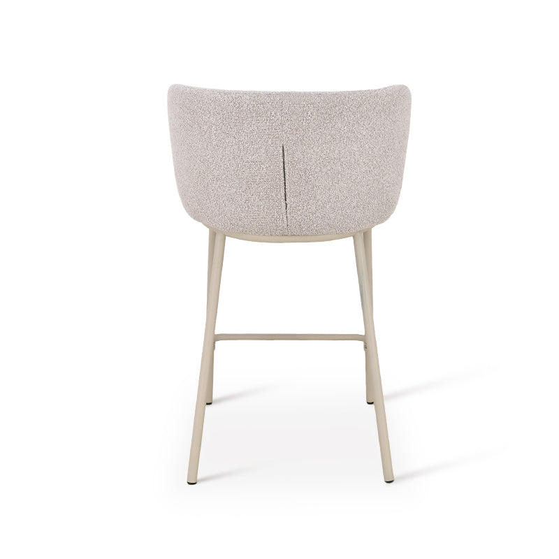 Tabouret de Bar Karin [Lot de 2] [Tissu effet lin et bouclé] [65 cm]