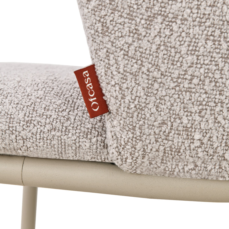 Tabouret de Bar Karin [Lot de 2] [Tissu effet lin et bouclé] [65 cm]