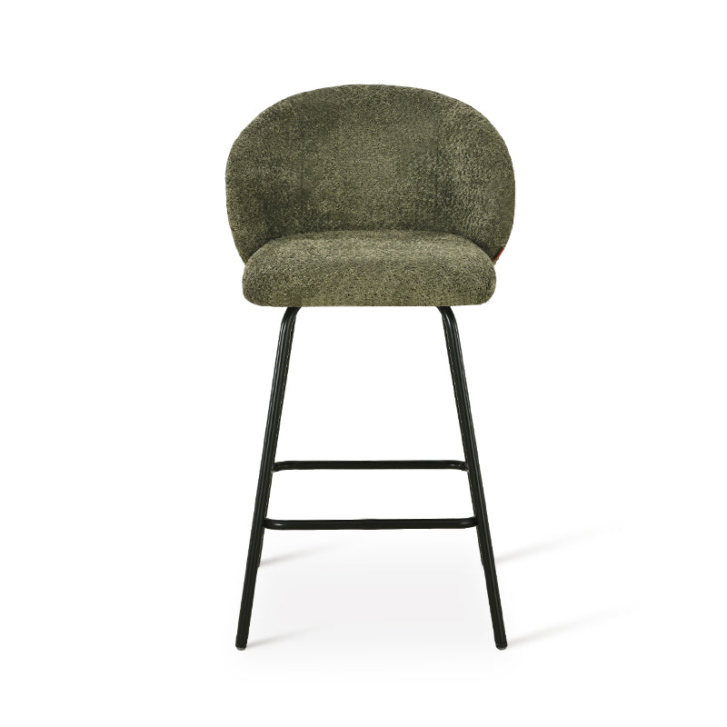 Tabouret de Bar Yasin [Lot de 2] [Tissu Bouclette] [65 cm]