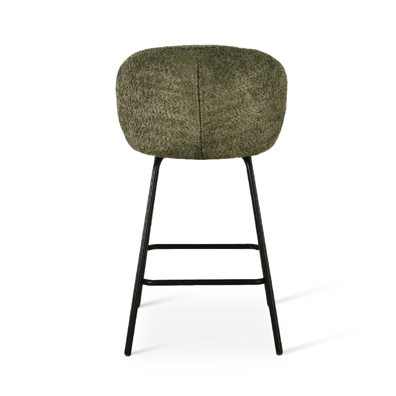 Tabouret de Bar Yasin [Lot de 2] [Tissu Bouclette] [65 cm]