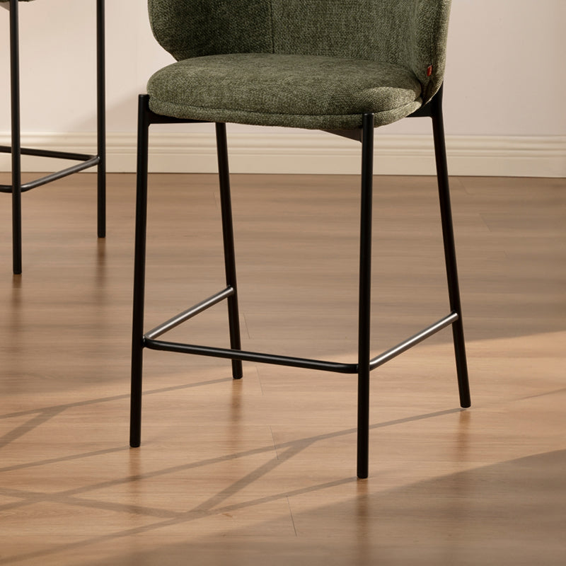 Tabourets de bar Bard [Lot de 1] [Tissu effet lin] [65 cm]