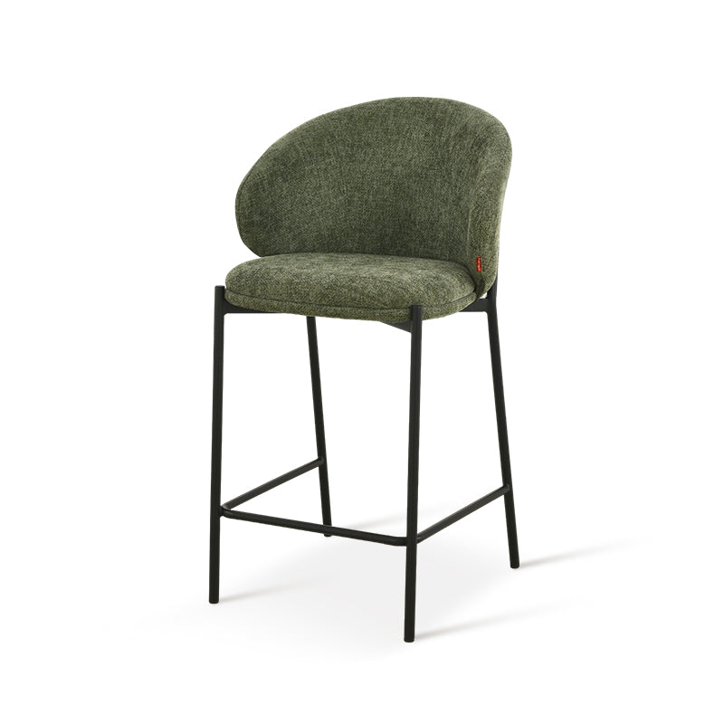 Tabourets de bar Bard [Lot de 1] [Tissu effet lin] [65 cm]
