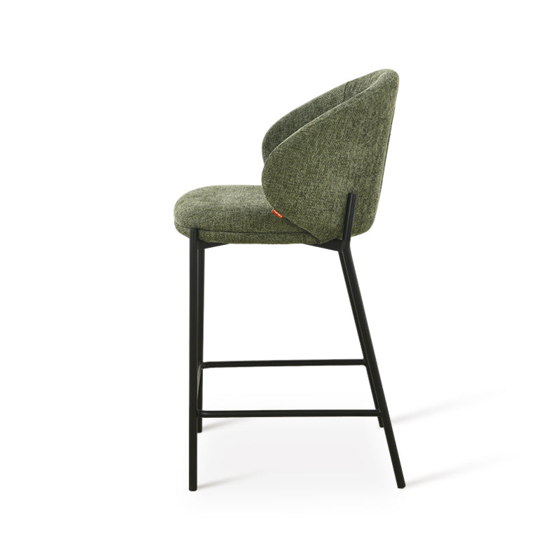 Tabourets de bar Bard [Lot de 1] [Tissu effet lin] [65 cm]