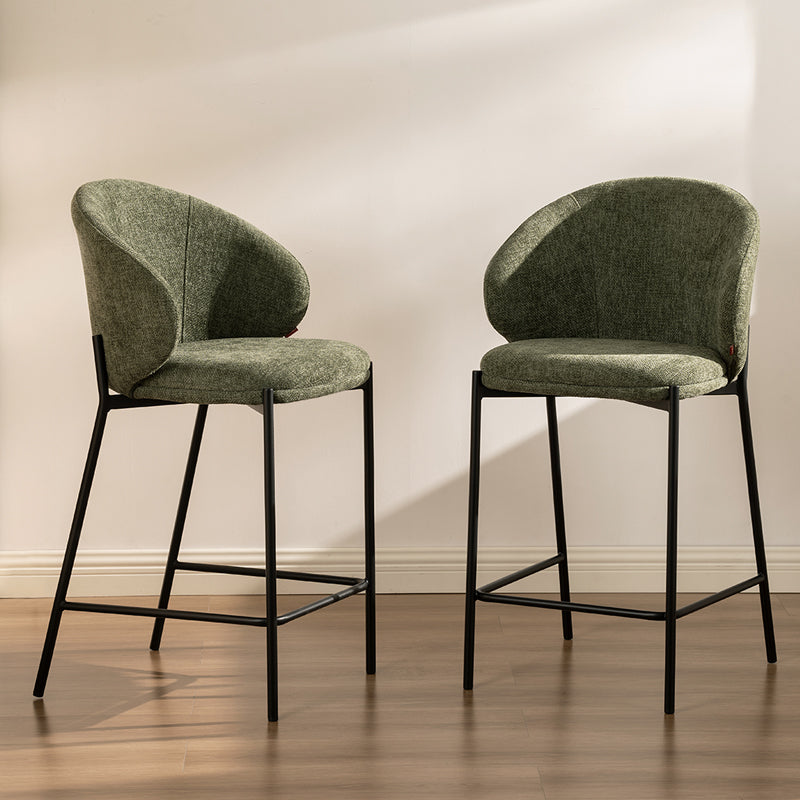 Tabourets de bar Bard [Lot de 1] [Tissu effet lin] [65 cm]