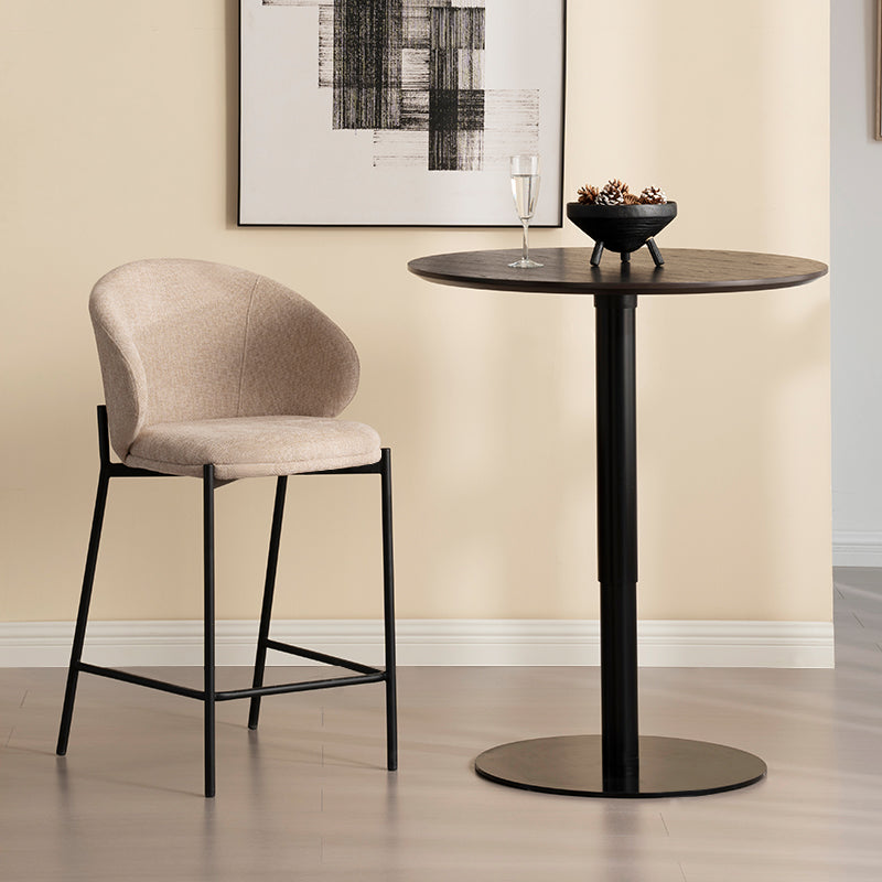 Tabourets de bar Bard [Lot de 1] [Tissu en lin] [65 cm]