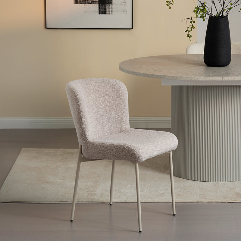 Chaise de Salle à Manger Joslyn [Lot de 2] [Tissu Bouclette]