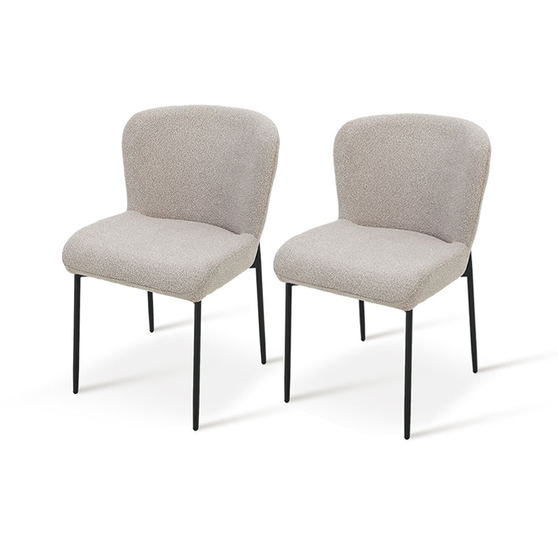 Chaise de Salle à Manger Joslyn [Lot de 2] [Tissu Bouclette]