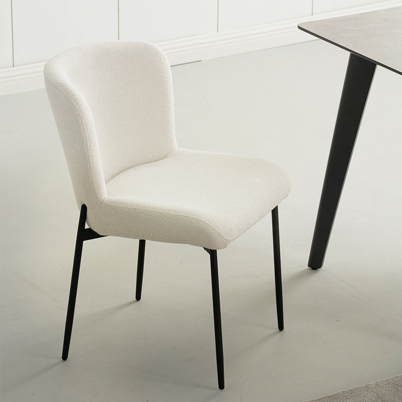 Chaise de Salle à Manger Joslyn [Lot de 2] [Tissu Bouclette]