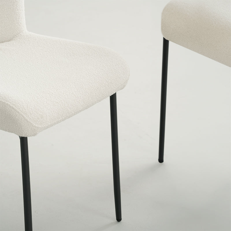 Chaise de Salle à Manger Joslyn [Lot de 2] [Tissu Bouclette]