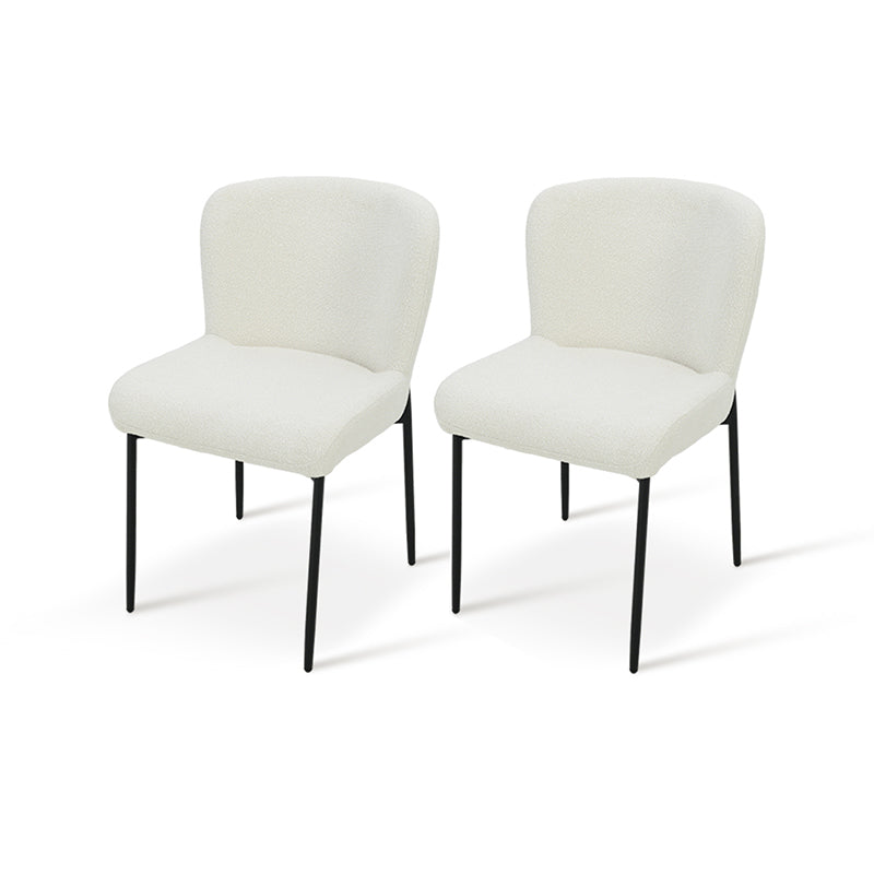 Chaise de Salle à Manger Joslyn [Lot de 2] [Tissu Bouclette]