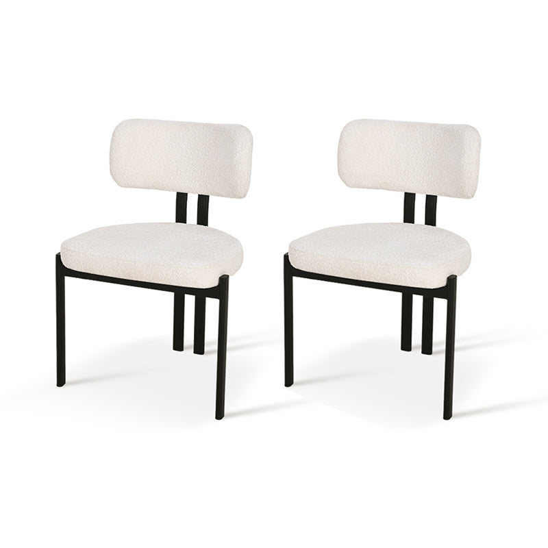 Chaise de salle à manger Mabel [Lot de 2] [Tissu Boucle]