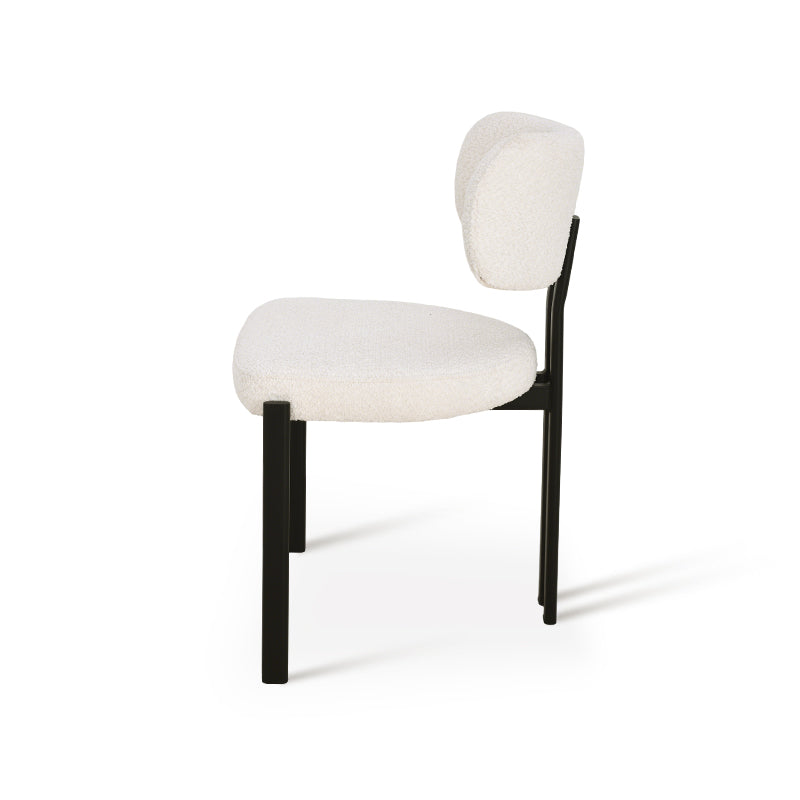 Chaise de salle à manger Mabel [Lot de 2] [Tissu Boucle]