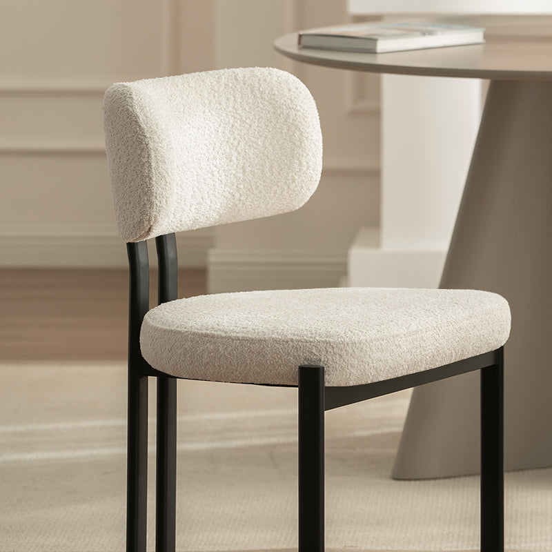 Chaise de salle à manger Mabel [Lot de 2] [Tissu Boucle]