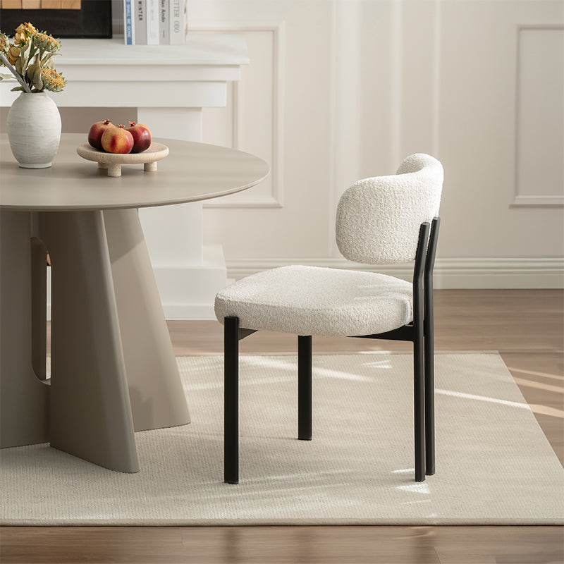 Chaise de salle à manger Mabel [Lot de 2] [Tissu Boucle]