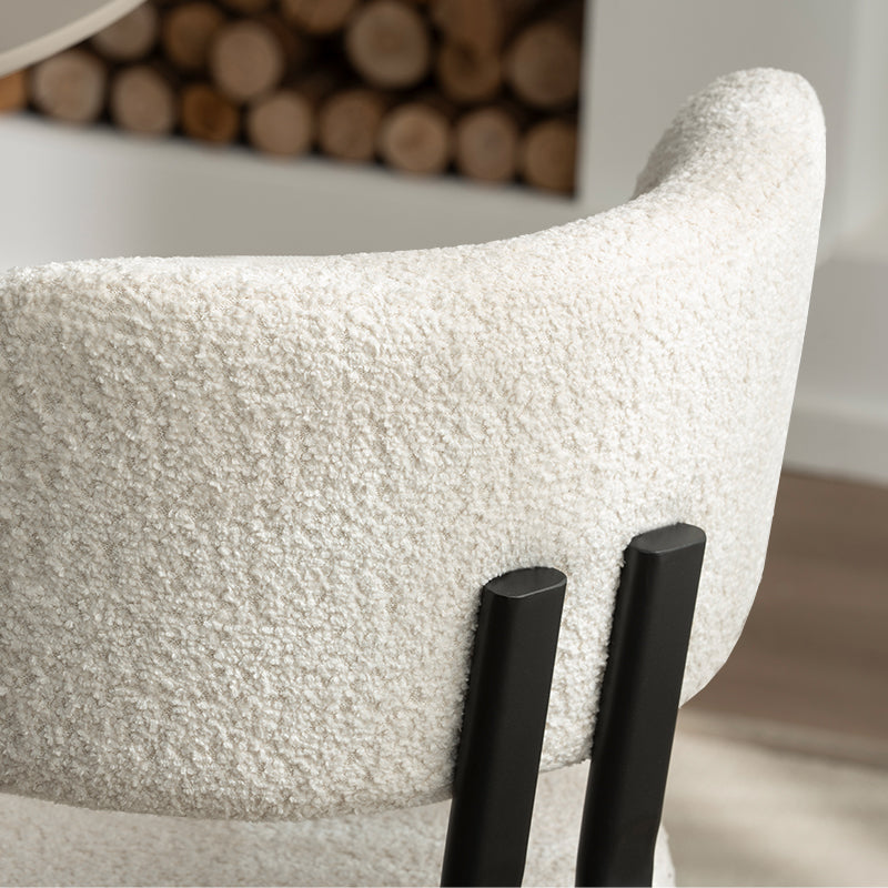 Chaise de salle à manger Mabel [Lot de 2] [Tissu Boucle]