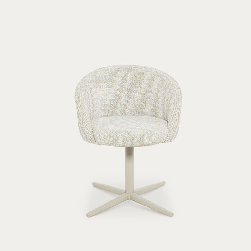 Fauteuil salle à manger pivotantes à 360° Paislee [Tissu effet lin]