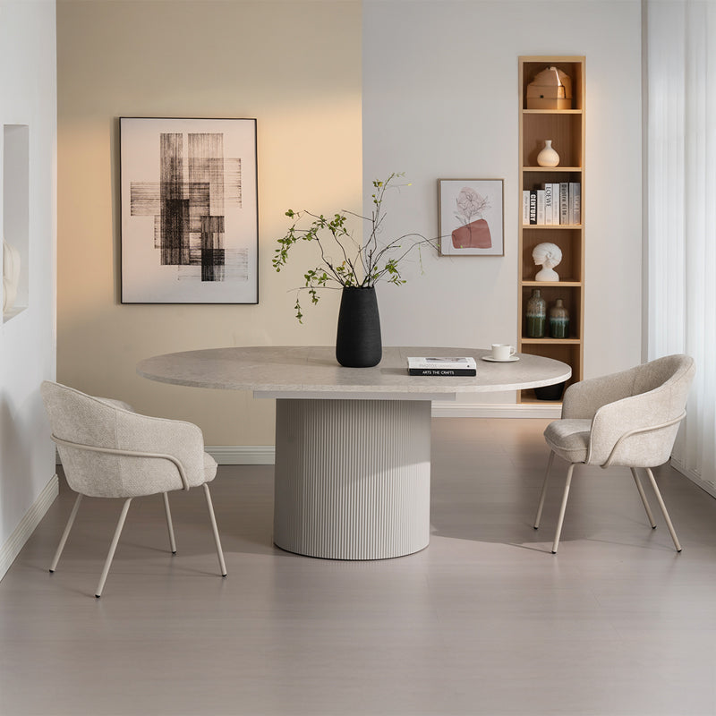 Fauteuil salle à manger Beatrix M [Chenille][Lot de 2]
