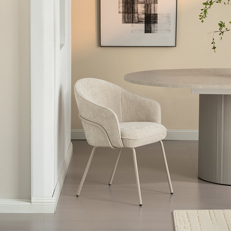 Fauteuil salle à manger Beatrix M [Chenille][Lot de 2]
