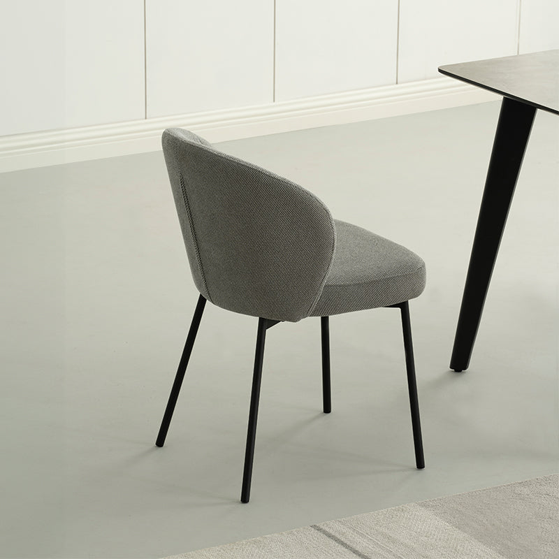 Chaise de salle à manger Seraphina [Chenille][Tissu effet lin][Lot de 2]