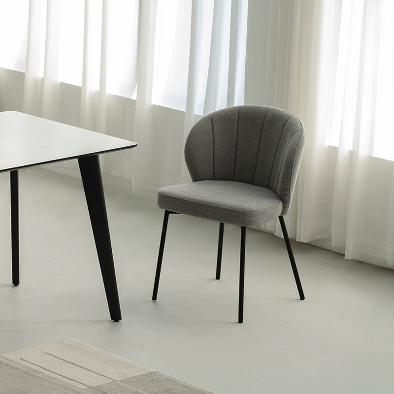 Chaise de salle à manger Seraphina [Chenille][Tissu effet lin][Lot de 2]