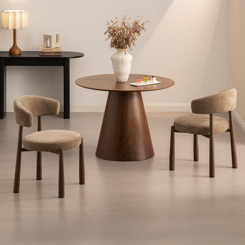 Chaise de salle à manger Lexine [Lot de 2] [Tissu effet linn]