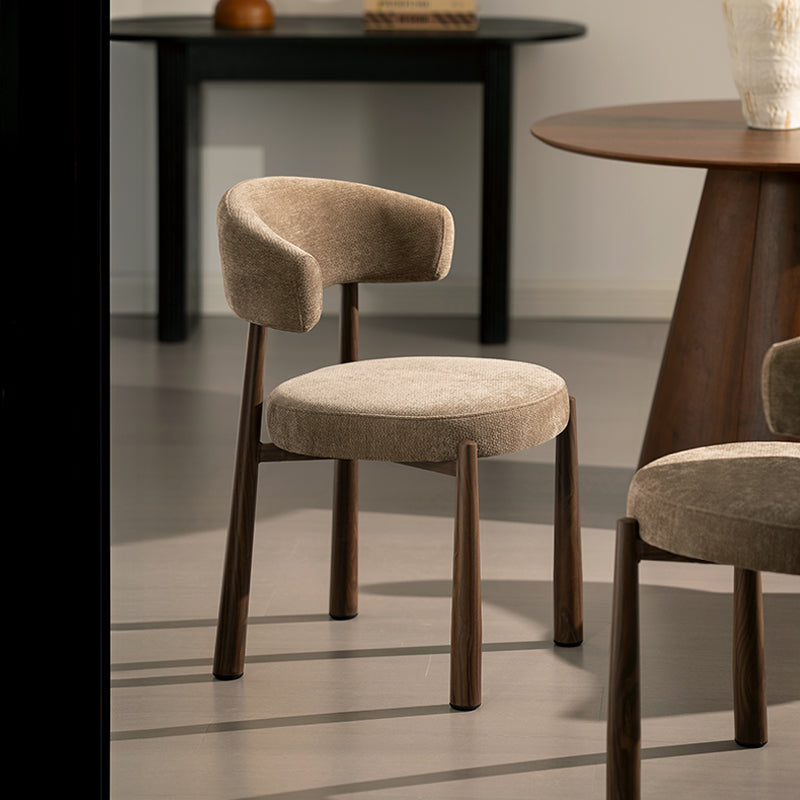 Chaise de salle à manger Lexine [Lot de 2] [Tissu effet linn]