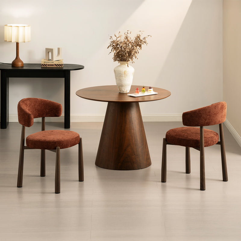 Chaise de salle à manger Lexine [Lot de 2] [Tissu effet linn]